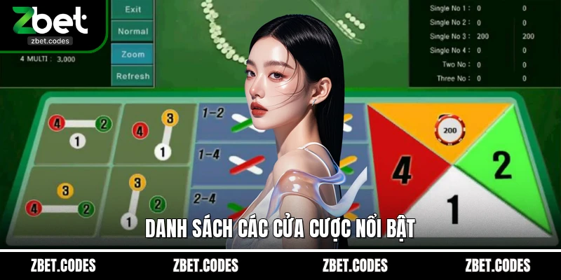 Fan Tan - Những Bí Mật Càn Quét Sòng Bạc Trực Tuyến 4 Danh sách các cửa cược nổi bật